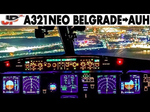 Wizz Air Airbus A321NEO Belgrade to Abu Dhabi | Pilot A321NEO Cockpit Specifics