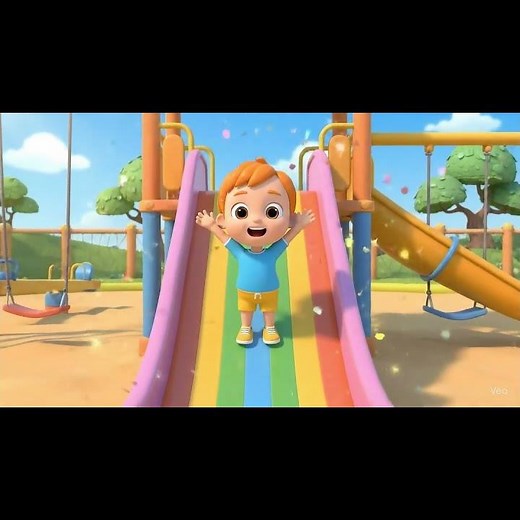 ✨ Rainbow Slide Fun! | Happy Toddler & Ball Pit Adventure 🎈🎶