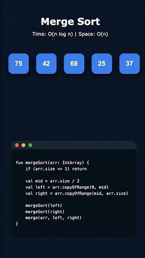 Merge Sort in 10 Seconds 🔥