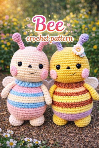 Crochet Bee Pattern PDF – No-sew Amigurumi Bee Plush, Soft Handmade Baby Toy - Etsy