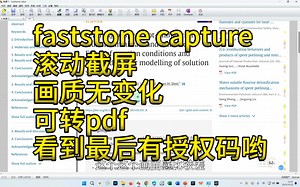 faststone capture 滚动截屏， 高清图片， 图片分割转pdf，高清录屏