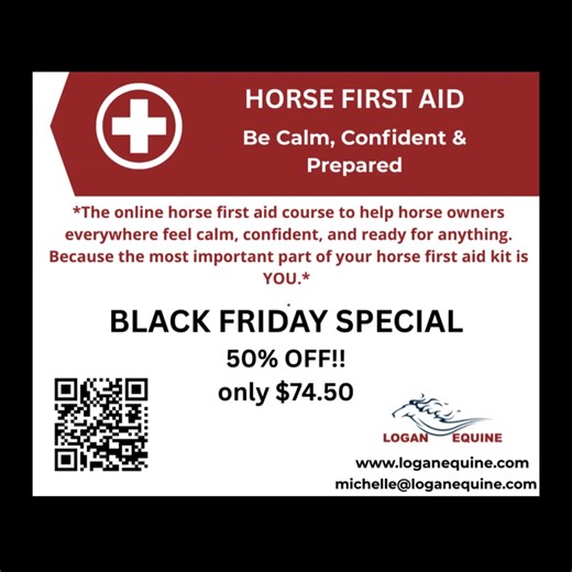 Don't miss out! Use Code BF2025 at checkout for a HALF PRICE course 😊 Gift Vouchers also available- do your Christmas shopping now-Comment or PM for info🎁 | Logan Equine