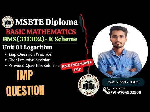 Important Question & Revision MSBTE BMS (M1)311302