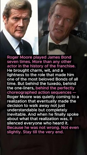 Roger Moore Quit James Bond After This Shocking Realization — And He Was Absolutely Right