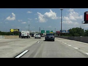 Driving through Downtown St. Louis, MO northbound