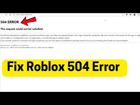 Fix Roblox 504/503 Error