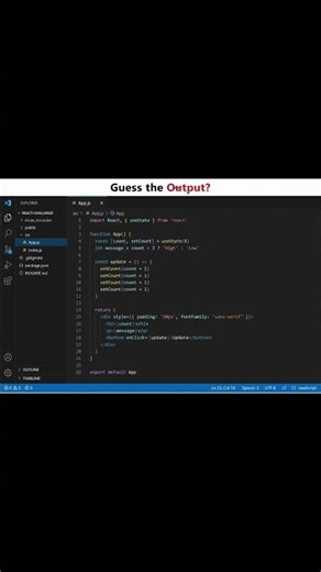 Reactjs challenge code 🔥 .#shorts