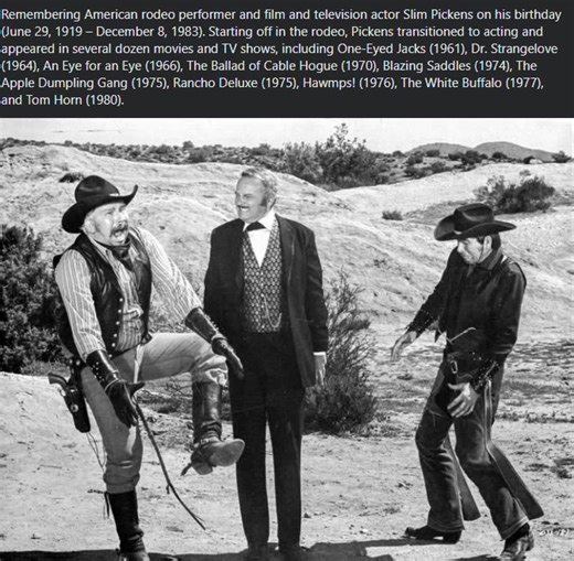 13K views · 730 reactions | Remembering American rodeo performer and film and television actor Slim Pickens on his birthday (June 29, 1919 – December 8, 1983). 殺 | Classic Film | Facebook