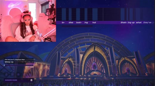 Doja Cat uses Fortnite’s Karaoke feature and sings to “Whine Up” by Kat DeLuna ft. Elephant Man 🎤