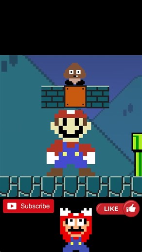 Giant Mario and Giant Goomba