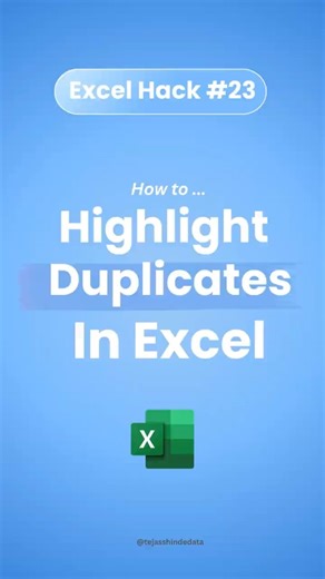 Highlight Duplicates in Excel in 20 Seconds