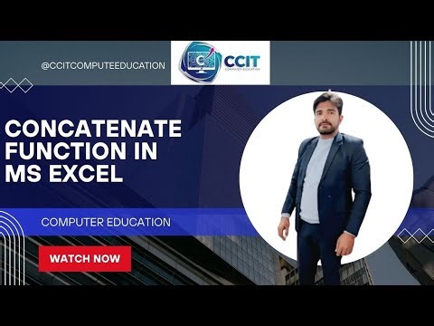 How to use concatenate function in Ms Excel? #exceltips #excel #exceleducation
