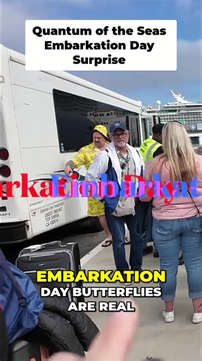 Embarkation day butterflies are REAL! 🦋 Boarding Navigator of the Seas took an unexpected turn, but turned into an amazing adventure. Welcome to the Port of LA! #CruiseLife #QuantumOfTheSeas #TravelVlog #EmbarkationDay #PortOfLA