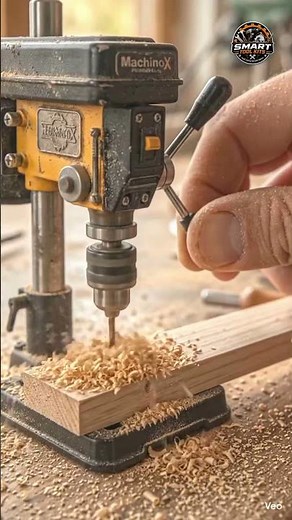 🔥 MachinoX Mini Drill Press in Action | Tiny Woodworking Tool with BIG Power! ⚙️🪵