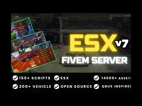 ESX V7 - FULL FIVEM ESX SERVER - EASY TO USE - SQL READY 250+ Script included Roleplay Server