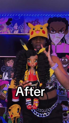 I made this doll because it reminds me of one of my high school friends (if you’re still following me heyyy girl m, you know who you are 🫶🏾). My next Pokémon custom will probably be teddiursa #doll #custom #pokemon #fyp #foryoupage