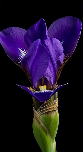 Purple Iris Blooming Timelapse