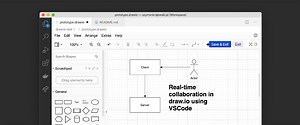 Draw.io real-time collaboration using Visual Studio Code and Live Share