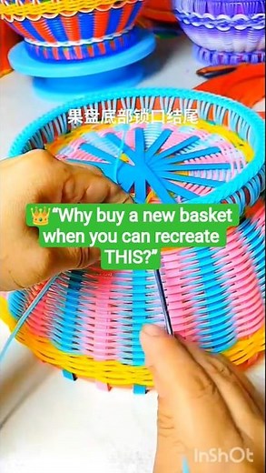 🚨🌿Beautiful Basket Makeover with Simple Weaving Trick!”#trending shorts #youtube shorts #art #diy