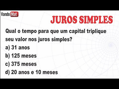 QUANTO TEMPO PARA TRIPLICAR O CAPITAL NO JUROS SIMPLES #juros #concurso #enem