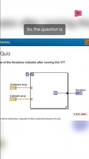 LabVIEW Basics Quiz: What Does the Iteration Indicator Show? | With Exeliq Expert For Beginners