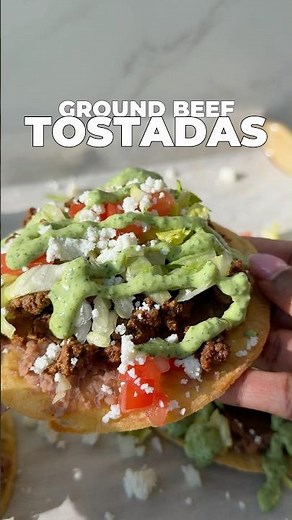 Easy ground beef tostadas recipe