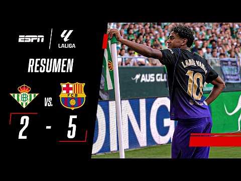 GOLAZO DE OTRO PLANETA DE LAMINE YAMAL EN EL TRIUNFO CULÉ | Real Betis 2-5 Barcelona | RESUMEN