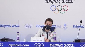 Figure skater Jason Brown is emotional talking about how his parents have supported him