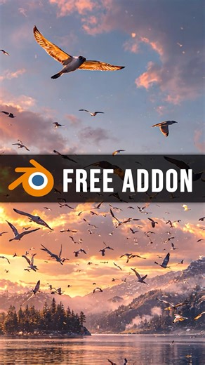 THIS BLENDER ADDON IS INSANE for 3D Bird 🐦 #blender #b3d