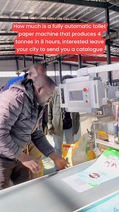 199K views · 710 reactions | How much is a fully automatic toilet paper machine that produces 4 tonnes in 8 hours, interested leave your city to send you a catalogue #toiletpaperpackagingmachine #toiletrollmakingmachine #toiletrollmakingmachine #Toiletpapermachine #tissuemachine | Toilet paper machine | Facebook