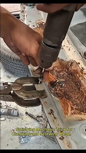 ​🛠️ Satisfying Mechanic Trick for Clamping and Screwing Metal!