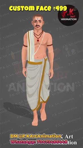 Custom character Front Walk Loop @P.KArtAnimation#shorts