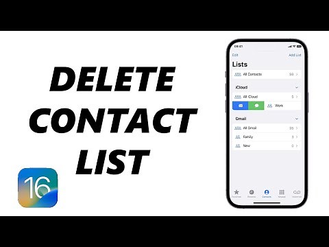 How To Delete Contact List On iPhone