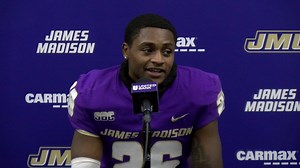 Players Devyn Coles, Kris Thornton and Todd Centeio spoke to the media following JMU's 42-40 comeback win over the Pathers. | JMU Football