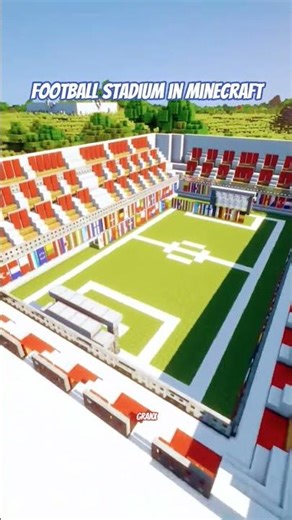 Football stadium in Minecraft.#minecraft#minecraftbuilding#football#stadiu#minecrafttutorial#shorts