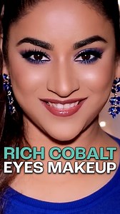 112K views · 1.9K reactions | Rich Cobalt Blue Smokey Eyes Tutorial ✨ | Smitha Deepak | Facebook
