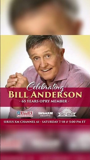 🎉 Celebrating 65 Years of Bill Anderson at the Grand Ole Opry!