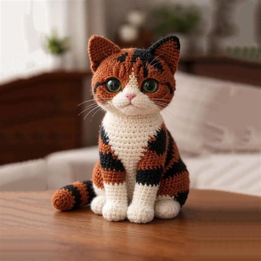 Realistic Cat Crochet Pattern - Calico Amigurumi Kitten PDF Download (english) - Etsy
