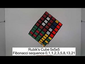 Rubik's Cube 5x5x5 Fibonacci sequence