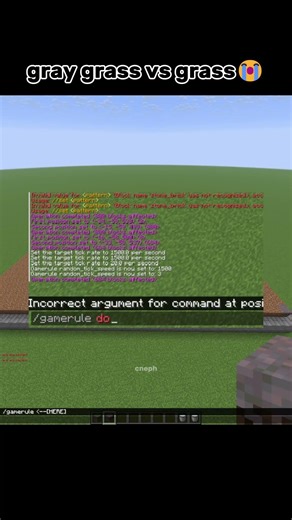 Minecraft gray grass vs grass moment #minecraft #shorts