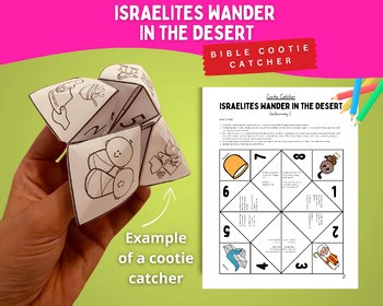 Israelites Wander in the Desert Cootie Catcher | Deuteronomy 2 Bible Story