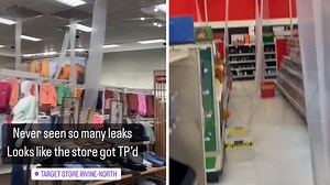 California Target Store Hit With Tons Of Roof Leaks From Storm, Video Shows