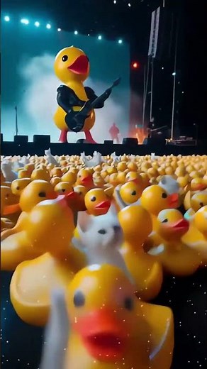 Duck Rock Concert — Cat Joins the Crowd!