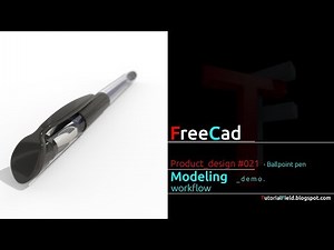 Freecad tutorial - Product design #021 - Ballpoint Pen