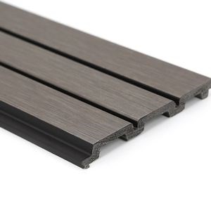 [Hot Item] Factory Price External WPC Wall Cladding Great Outdoor Plastic Composite Garden Cladding Exterior Waterproof Fluted WPC Wall Panel SGS