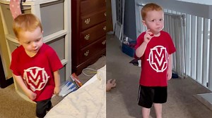 'Curious toddler feels the heat after trying the hot & spicy Atomic FireBall Candy'