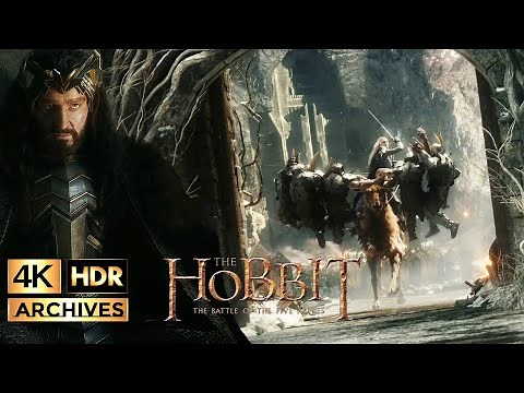 The Battle of the Five Armies |4K-HDR| Thranduil vs Orcs & Thorin’s Madness (2014)