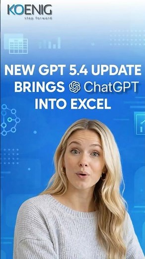 New GPT 5.4 Update Brings ChatGPT into Excel 📈 #Shorts