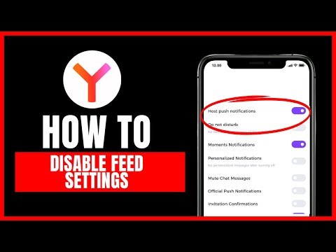 How to disable feed settings on Yandex Browser