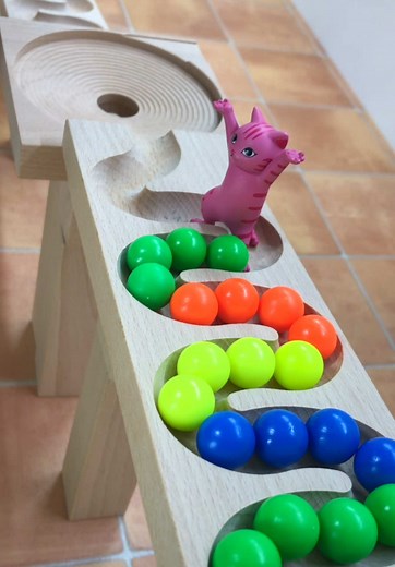 ASMR Marble Run with HABA Wave Slope and Skeleton Car